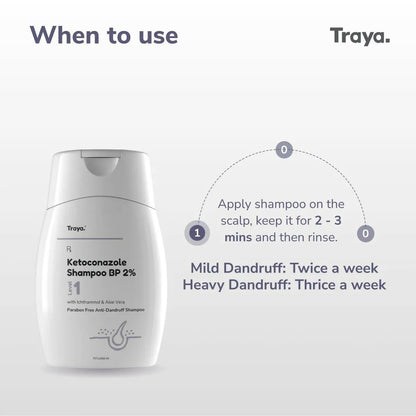 Traya Ketoconazole Shampoo BP 2% with Ichthammol & Aloe Vera - Distacart