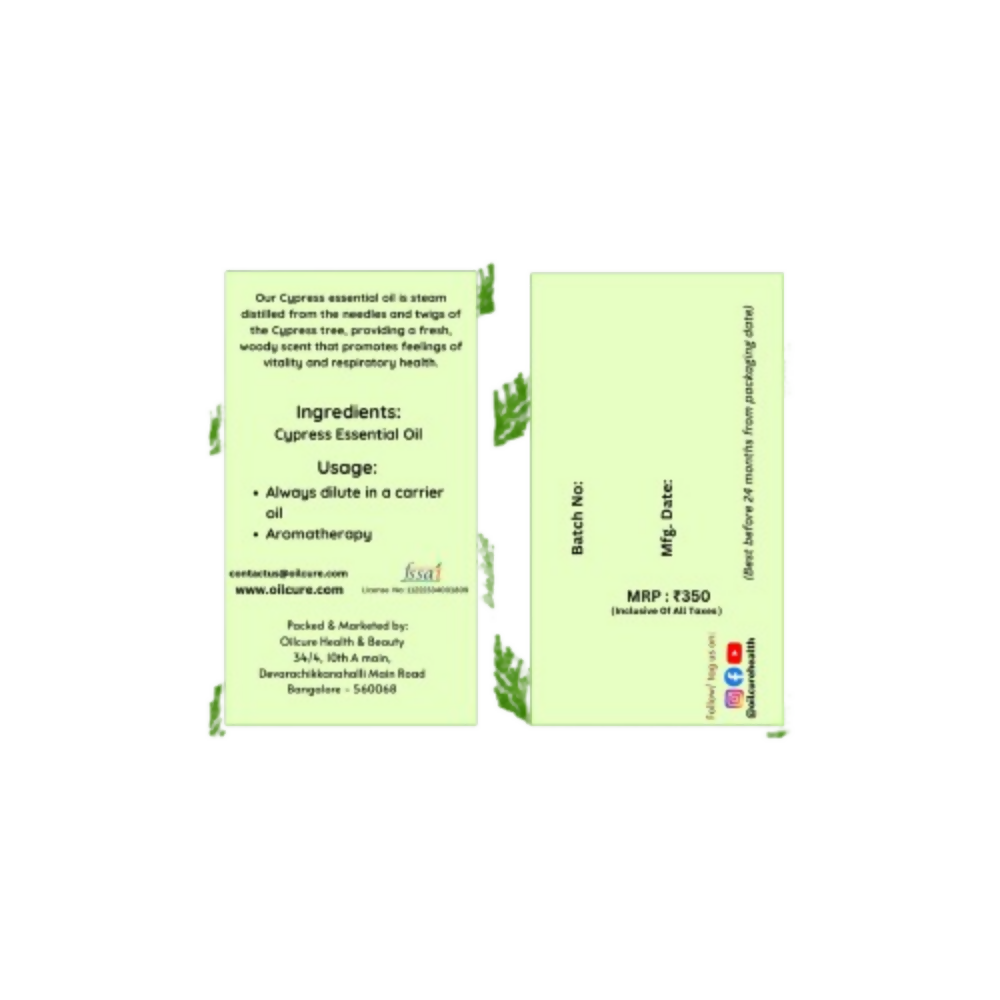 Oilcure Cypress Essential Oil - Distacart