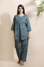Thumbnail for Breathables Abstract Green Cotton Kurta & Pant Co-Ord Set - Dista