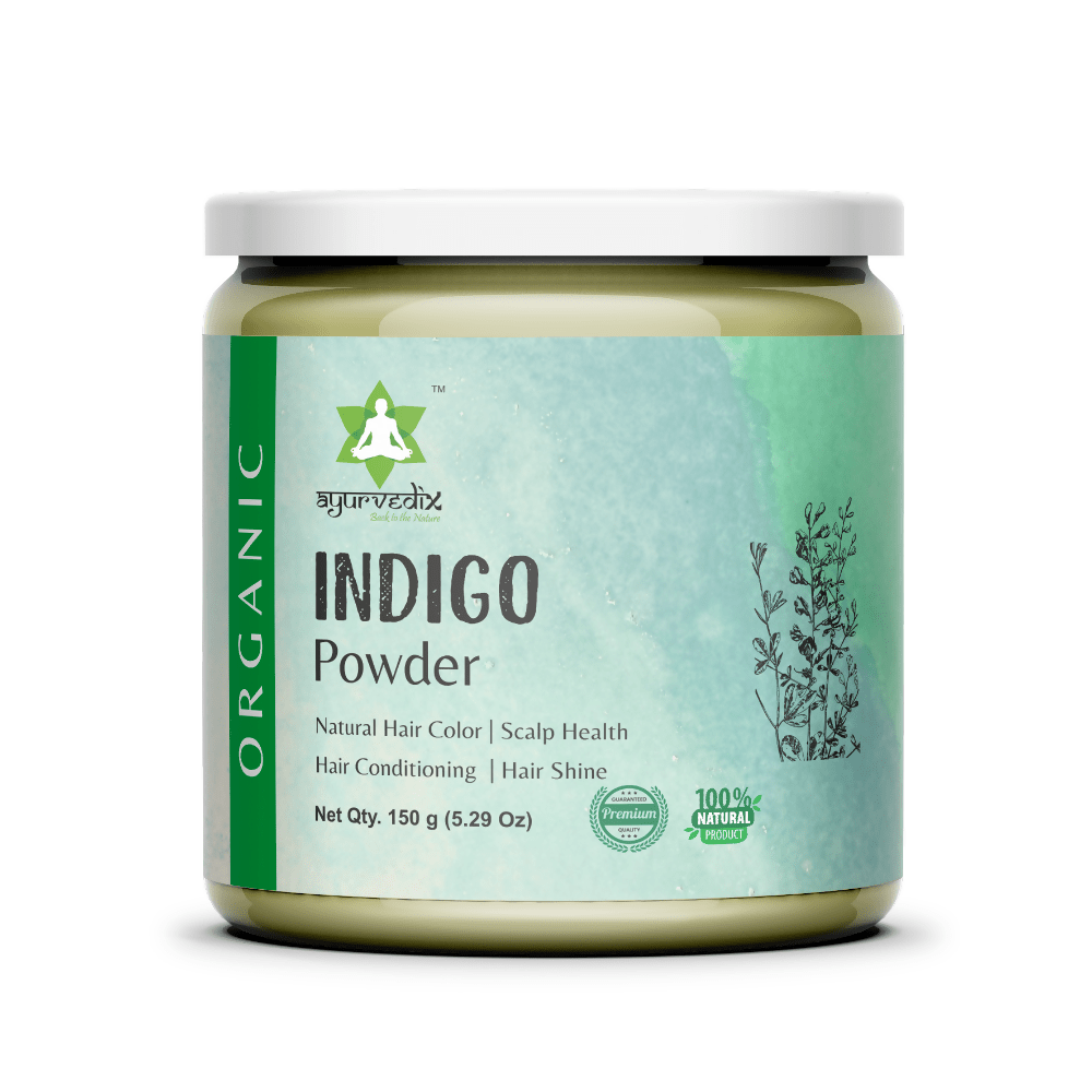 Ayurvedix Organic Indigo Powder - Natural Hair Colour - Distacart