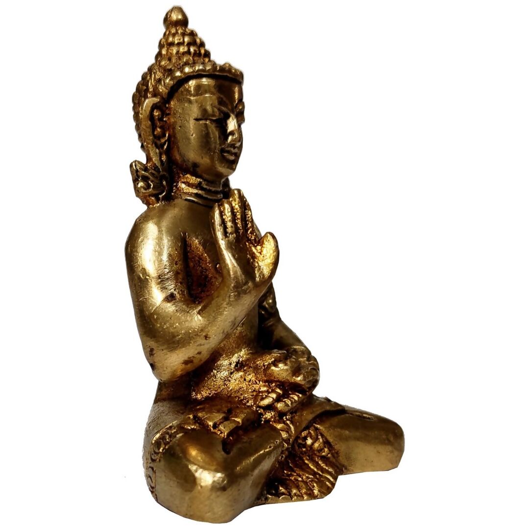 Purpledip Brass Idol Preaching Buddha - Distacart