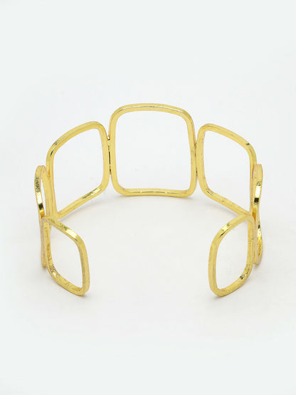 NVR Women Gold-Plated Western Cuff Bracelet - Distacart