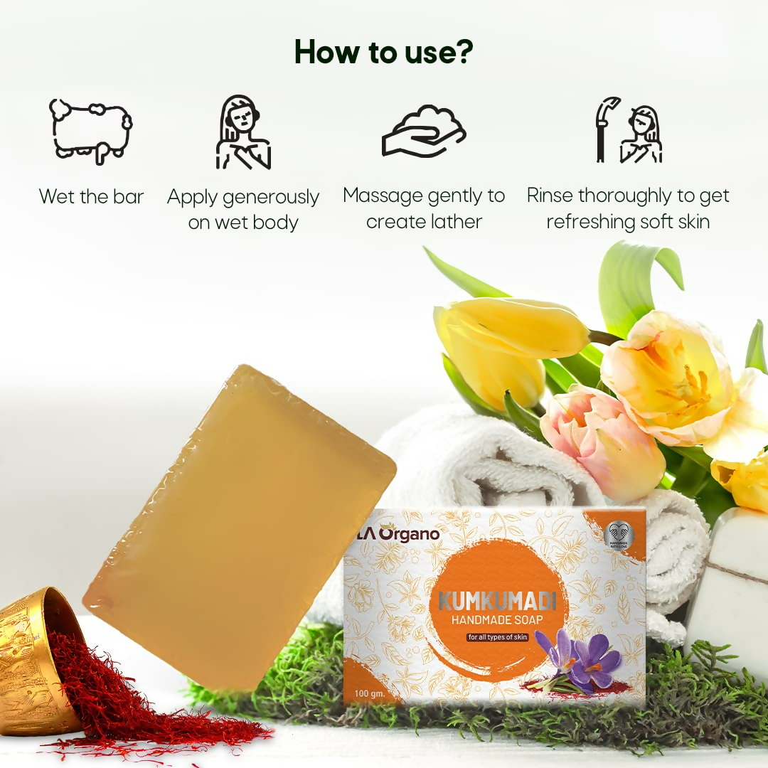 LA Organo Kumkumadi Handmade Natural Bath Soap - Distacart