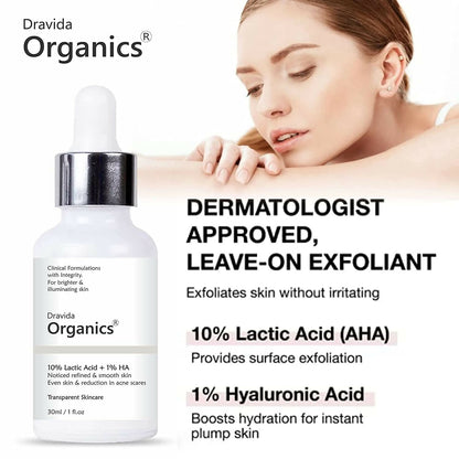 Dravida Organics 10% Lactic Acid Serum - Dista