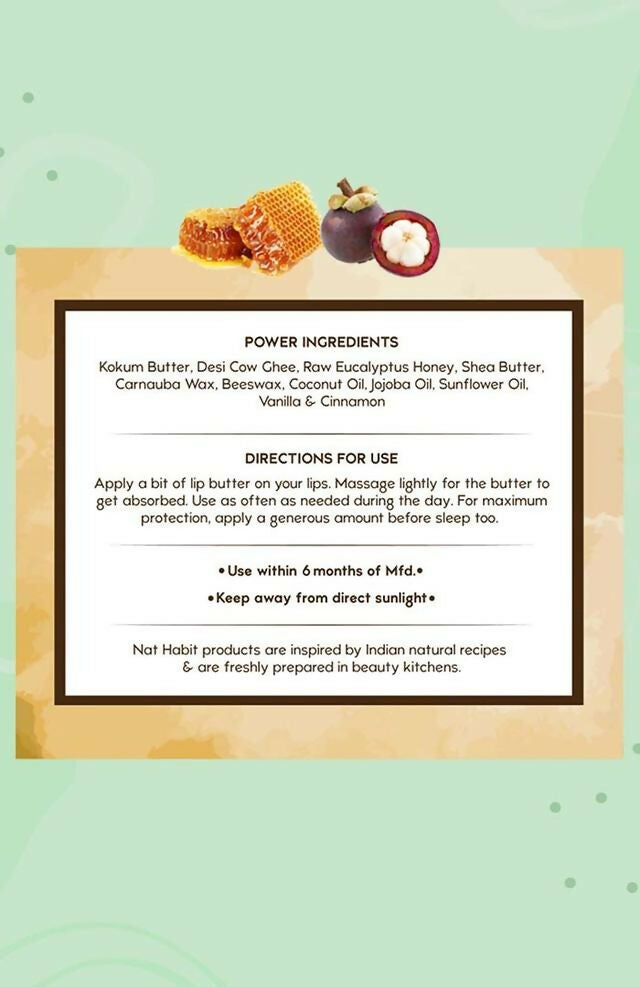 Nat Habit Kokum Honey Lip Butter - Distacart