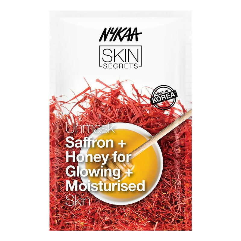 Nykaa Skin Secrets Indian Rituals Saffron + Honey Sheet Mask For Glowing & Moisturised Skin - Distacart