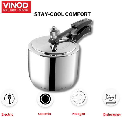 Vinod Stainless Steel Inner Lid Pressure Cooker - Dista