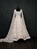 Thumbnail for Aastha Fashion Women's Multicolor Faux Georgette Floral Digital Printed Anarkali Dress with Dupatta - Distacart