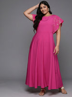 Thumbnail for Ahalyaa Women's Traditional wear Ethnic Dress - Pink - Distacart