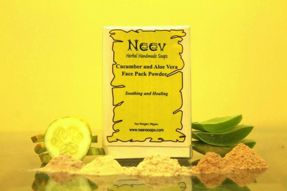 Neev Herbal Handmade Soaps Cucumber and Aloe Vera Face Pack Powder - Distacart