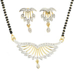 Thumbnail for AanyaCentric Gold-plated Mangalsutra Pendant Earring Set & Silver Plated Anklet - Distacart