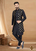 Joban Fashion Men's Black Heavy Art Silk Plain Indowestern - Distacart