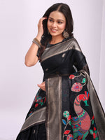 Thumbnail for Astita Linen Cotton Black Saree