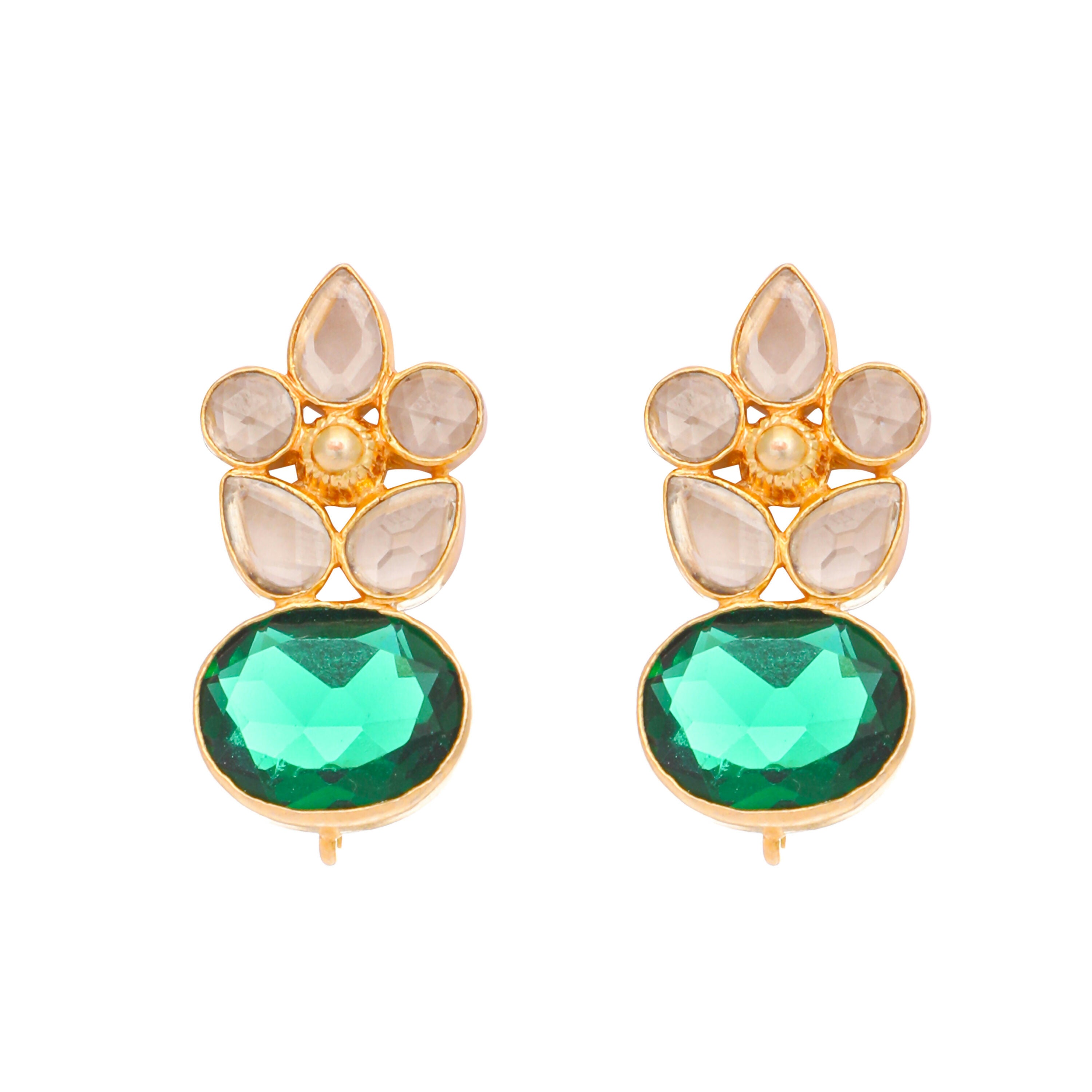 Nuyug 22K Gold Plated Verdant Bloom Studs