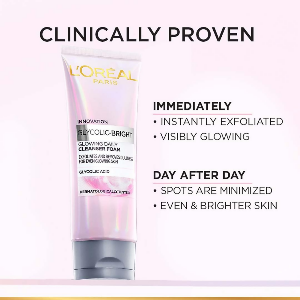 L'Oreal Paris Glycolic Bright Daily Foaming Facial Cleanser - Dista