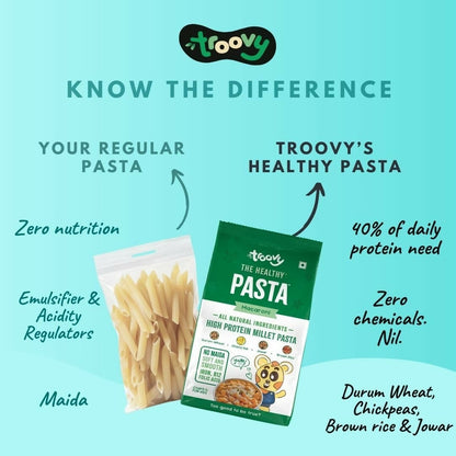 Troovy Millet Macaroni Pasta Protein & Iron rich - Distacart