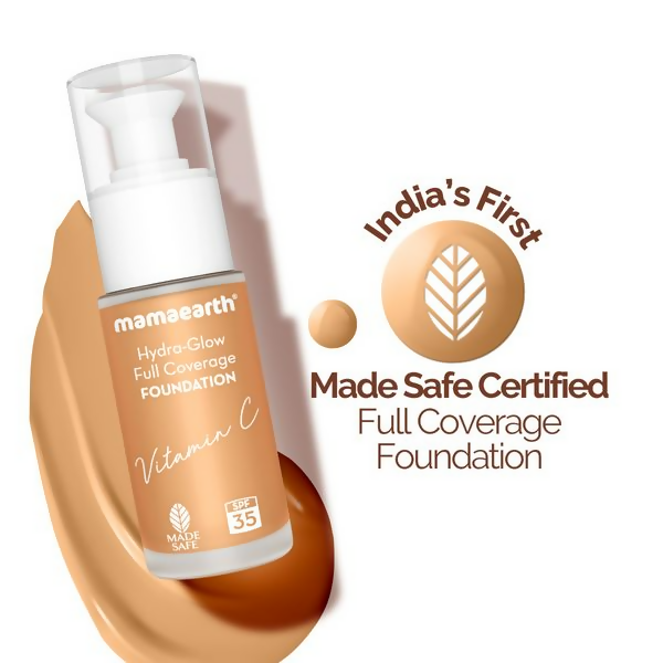 Mamaearth Hydra-Glow Full Coverage Foundation With Vitamin C & Turmeric - Sun Glow - Distacart