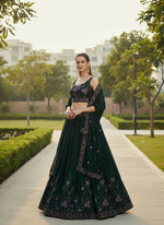 Thumbnail for Lehenga Mart Designer Indian Wedding Lehenga Choli-Green - Distacart
