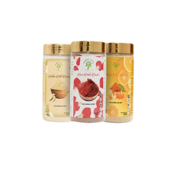 Herbal Aura Orange Peel Powder Multani Mitti Powder Rose Petals Powder - Distacart