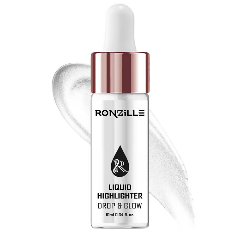 Ronzille Smooth Shine Liquid Illuminator Face Highlighter 3D Glow - Silver - Dista