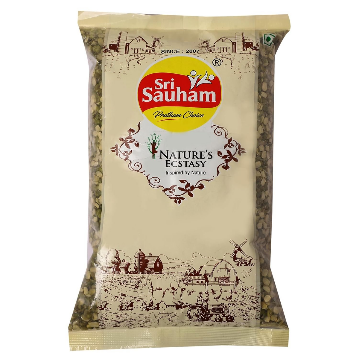 Sri Sauham Premium Unpolished Moong Chilka Dal - Distacart