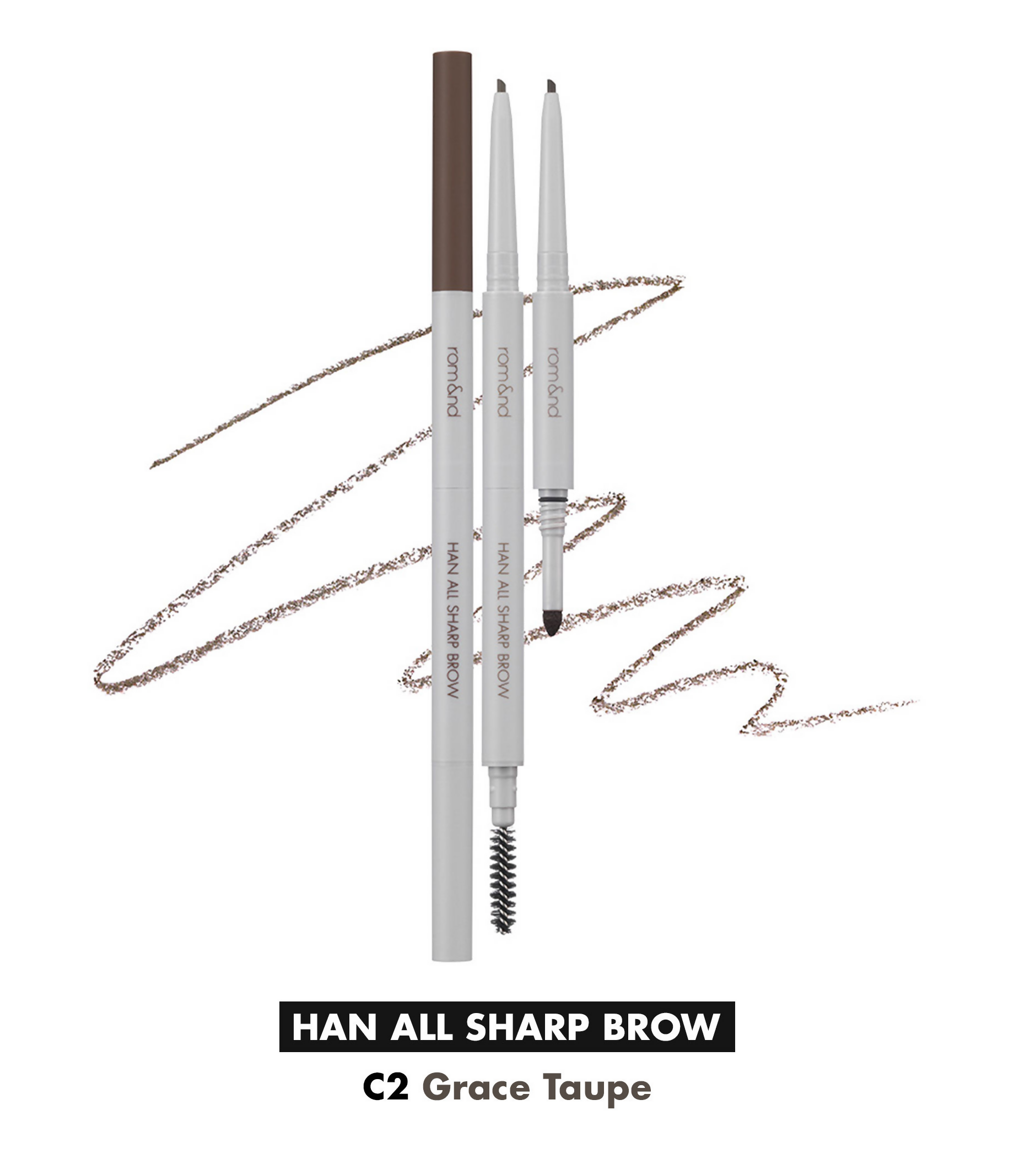 Rom&nd Han All Sharp Brow - C2 Grace Taupe - Distacart