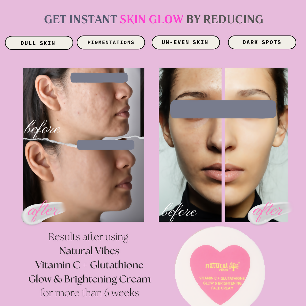Natural Vibes Vitamin C + Glutathione Glow & Brightening Face Day & Ni