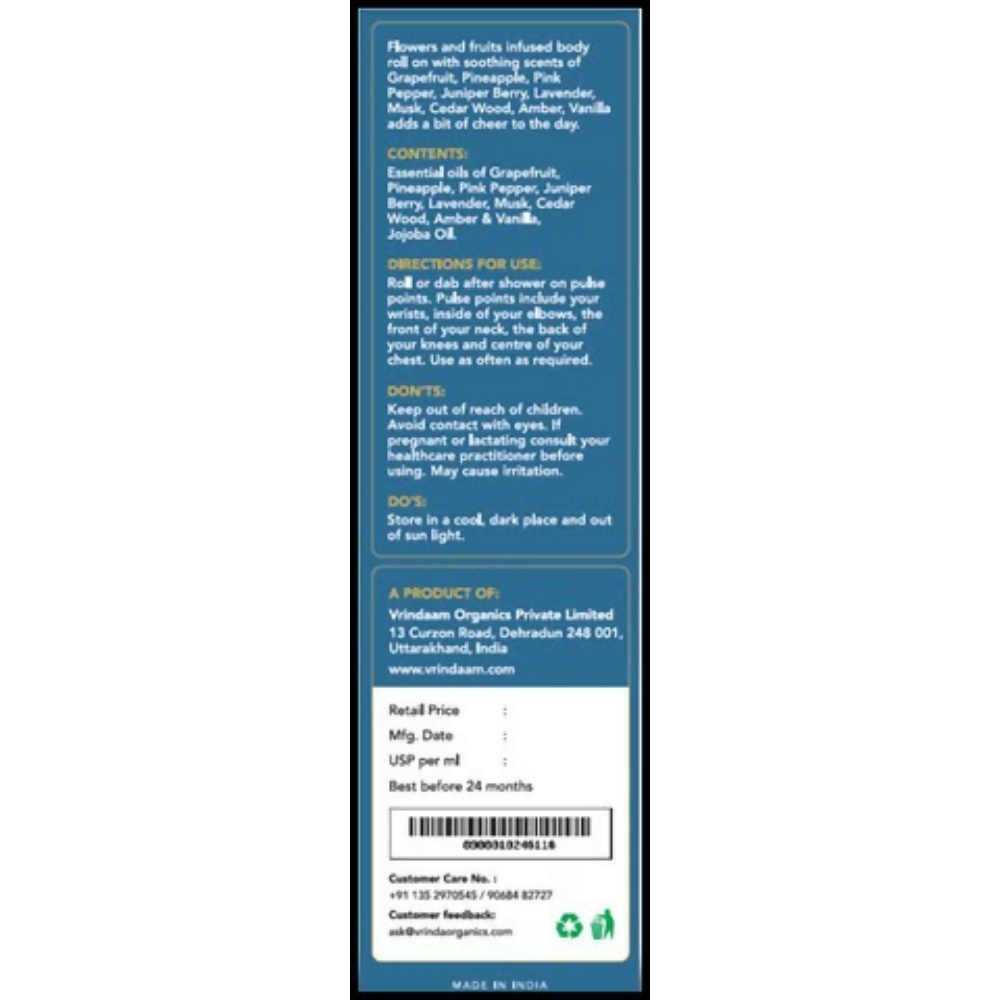 Vrinda Urja Therapeutic and Aromatic Roll On - Dista