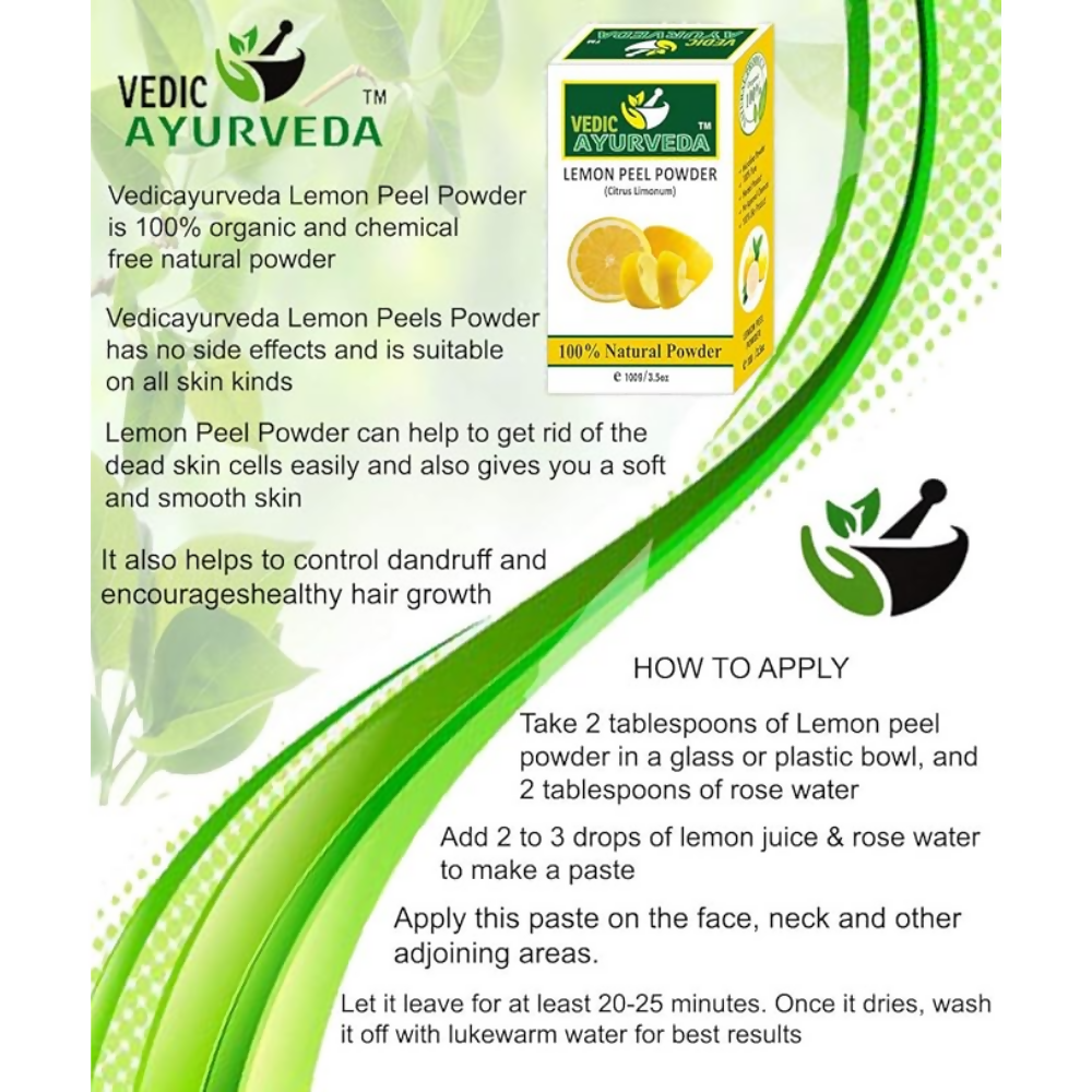 VedicAyurveda Henna Leaf Powder and Lemon Powder - Dista
