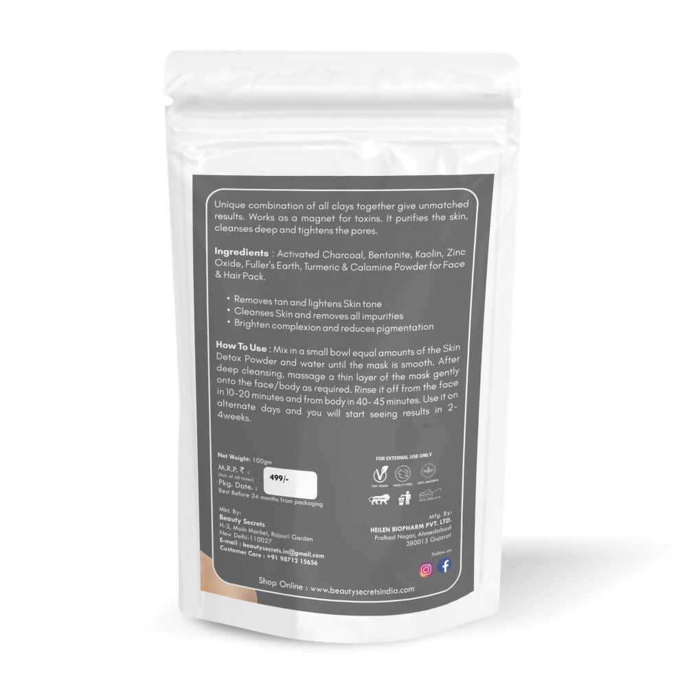 Beauty Secrets Skin Detox Detan Face Mask - Distacart