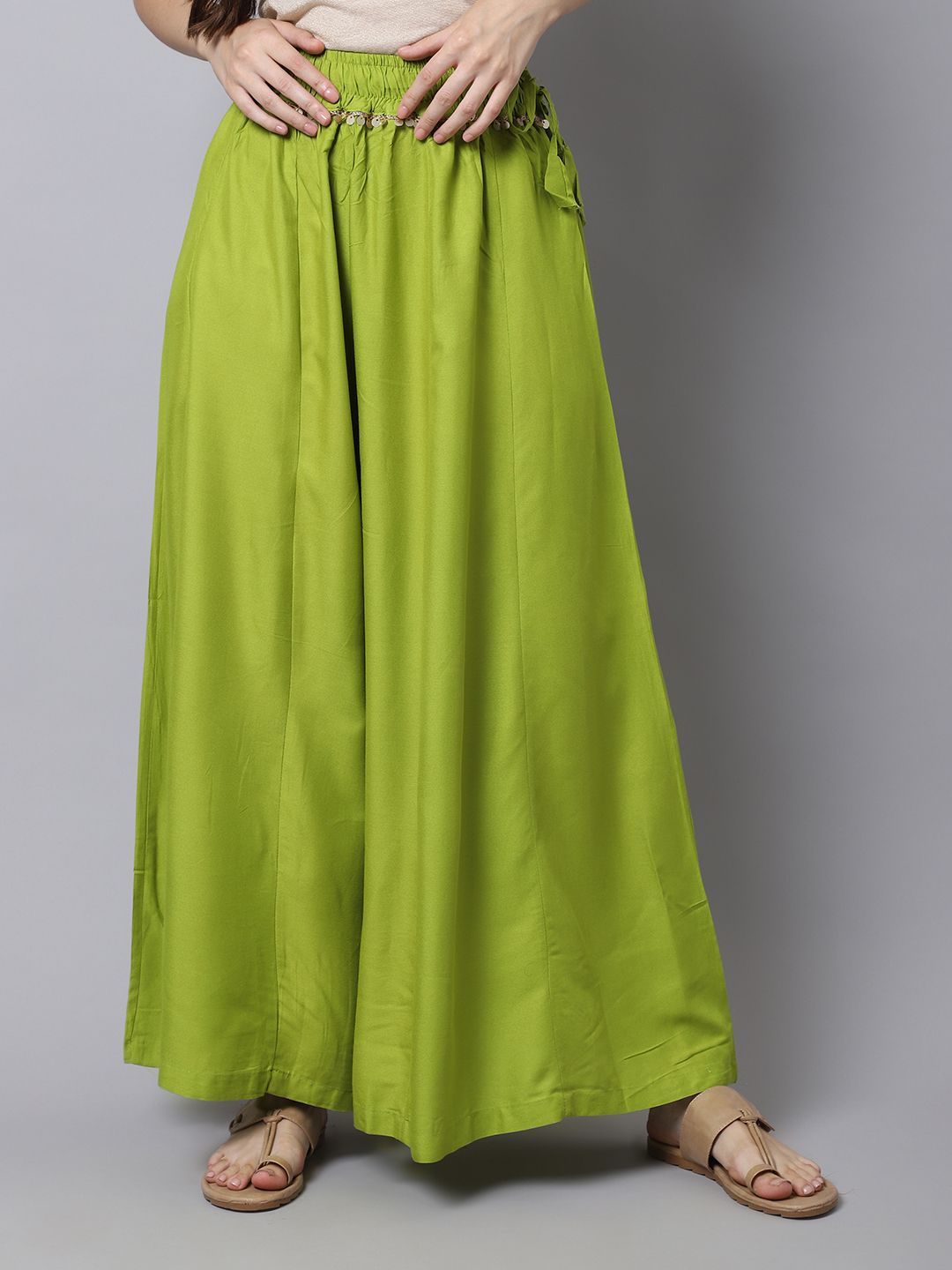 TAG 7 Women Flared Ethnic Palazzos - Distacart