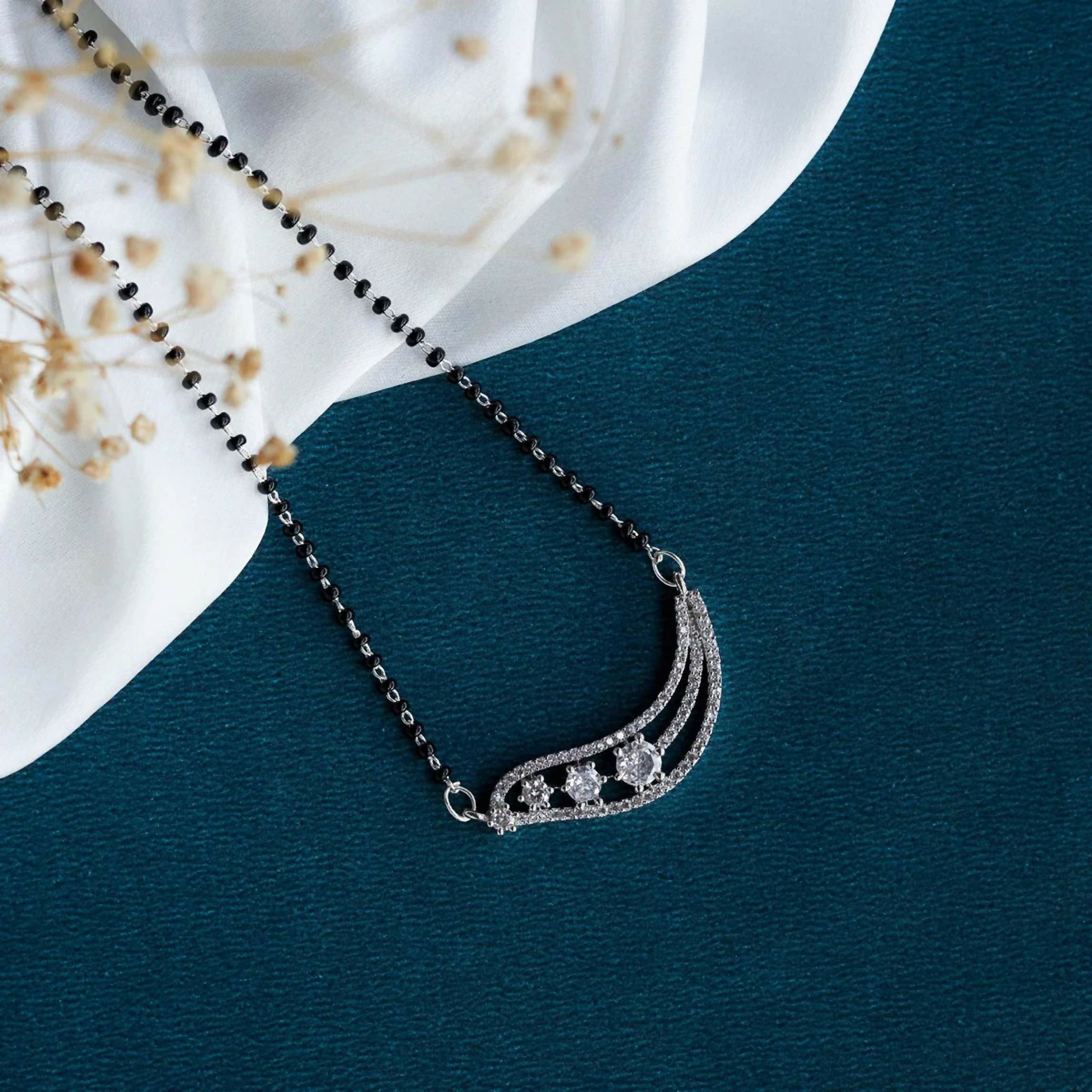 Joban Fashion Women White Ad Mangalsutra - Distacart
