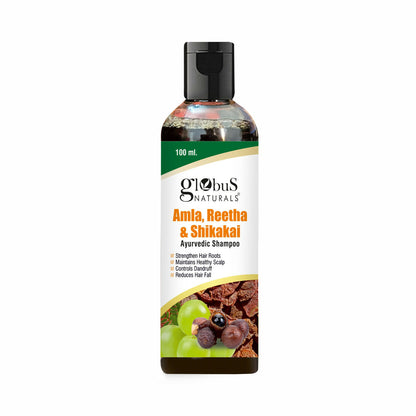 Globus Naturals Amla Reetha Shikakai Shampoo - Distacart