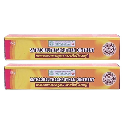 Vaidyaratnam Sathadhauthaghrutham Ointment - Distacart