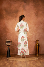 Thumbnail for Joban Fashion Off White Red Hand Block Printed Cotton Suit Set - Distacart