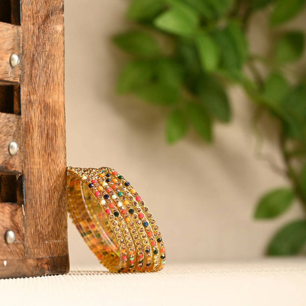 Afast Elegant Bridal & Wedding Party Fashion Bangle/Kada Set, Multi, Glass, Pack Of 12 Model No- A22 - Distacart