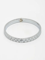 Thumbnail for NVR Men's Silver-Plated Stainless Steel Kada Bracelet - Distacart