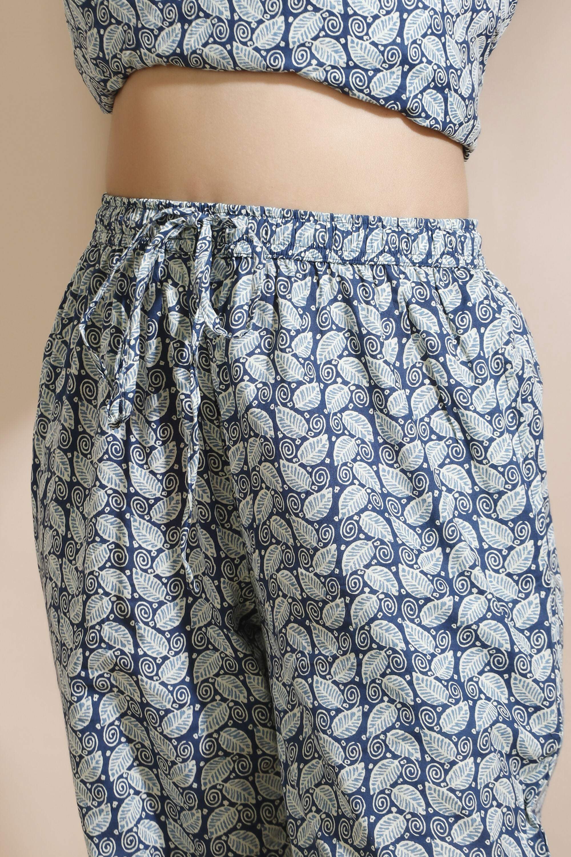 Breathables Abstract Cotton Co-Ord Set – Blue - Dista
