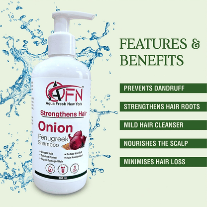 AFN Aqua Fresh New York Onion Fenugreek Shampoo - Distacart