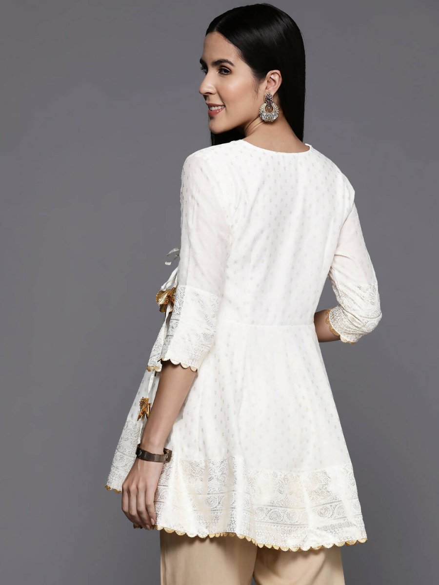 Ahalyaa Women's Traditional wear Tunic - Off-White - Distacart