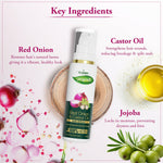 Thumbnail for VI-JOHN Prakritik Red Onion & Castor Oil Hair serum, Reduces Hair Loss, 100% Natural Bio Actives Hair Oil