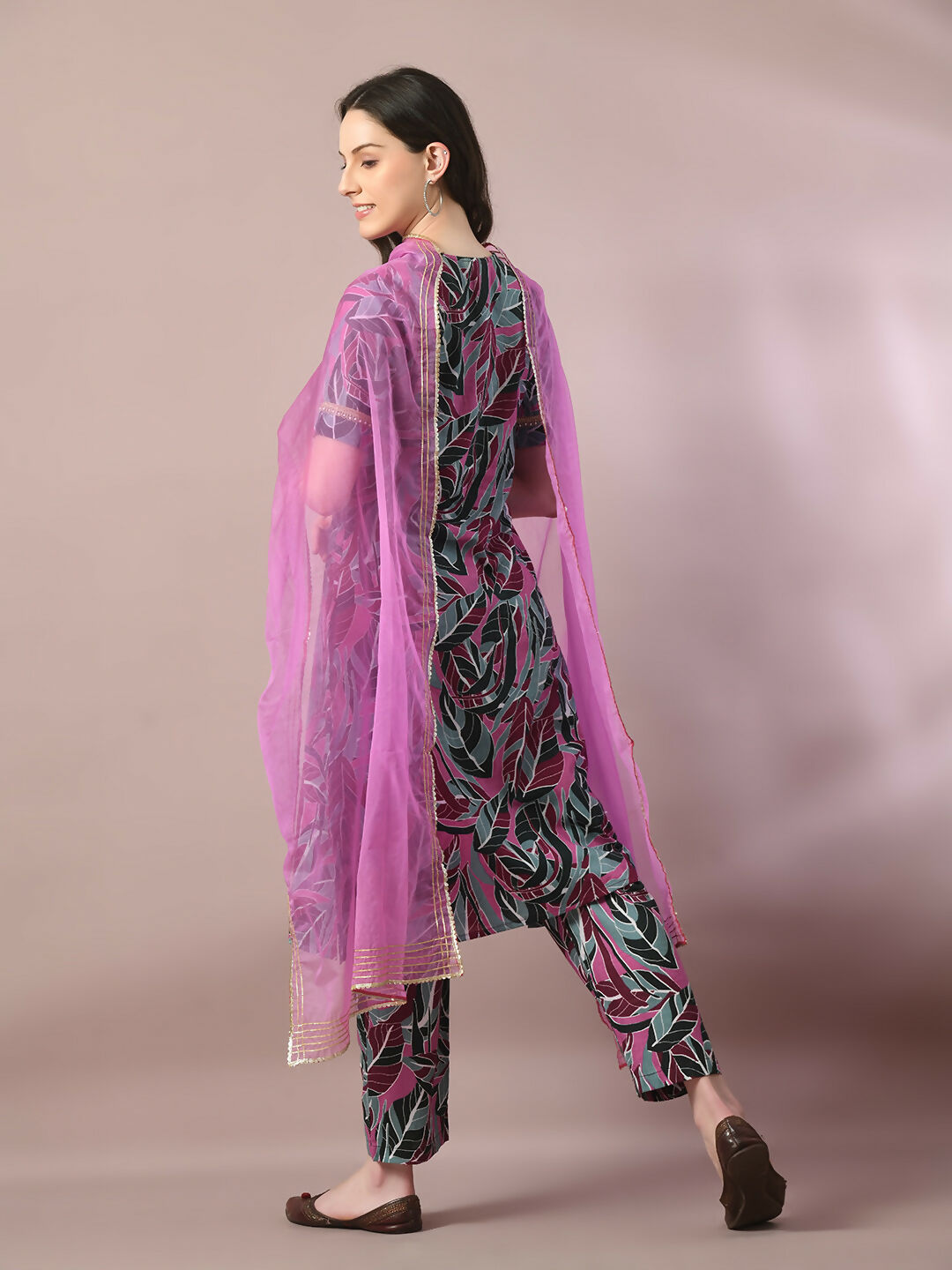Myshka Women's Multi Printed Cotton Straight Party Kurta Set With Dupatta - Distacart