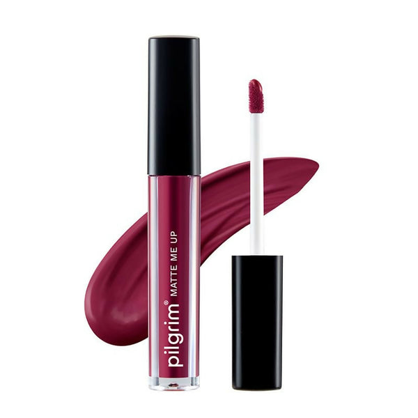 Pilgrim Liquid Matte Lipstick with Hyaluronic Acid - Wine Spill - Distacart