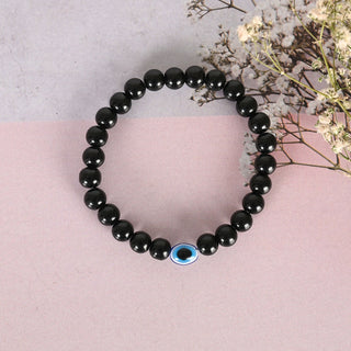 NVR Men & Women Marble Crystal Beaded Elasticated Bracelet - Distacart