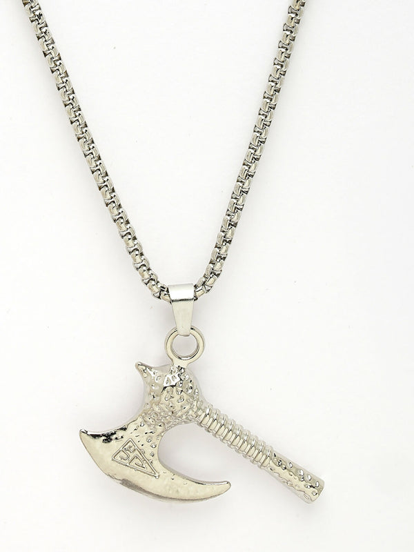 NVR Men's Silver-Plated Stainless Steel Pendant with Chain - Distacart