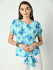 Myshka Women's Blue Printed Top - Distacart