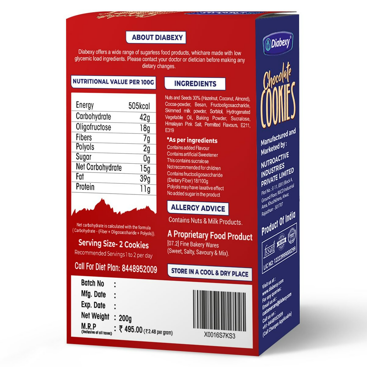 Diabexy Cookies Combo (Almond, Chocolate, Coconut)