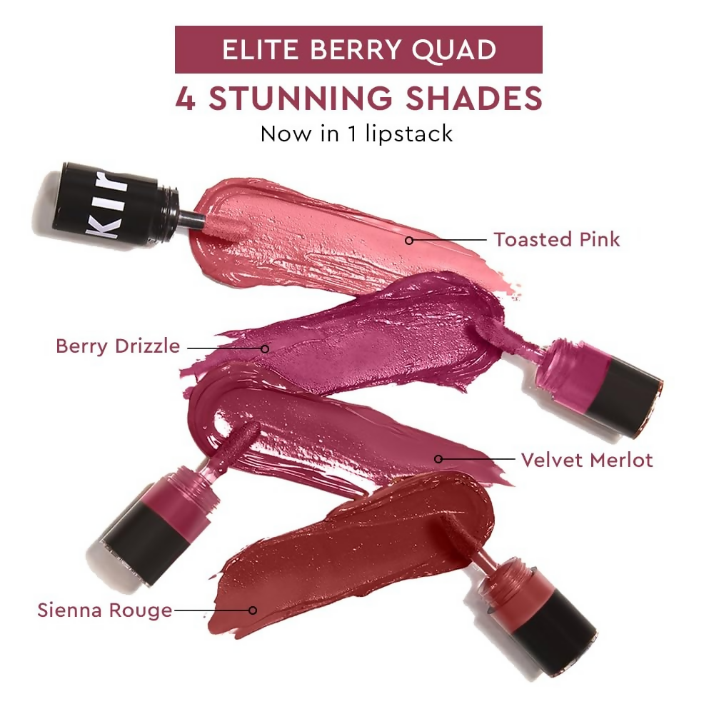 Kiro Four Play Non-Stop Airy Matte Liquid Lip Stack – Elite Berry Quad - Dista