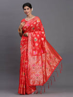 Thumbnail for Astita Banarasi Silk Red Saree