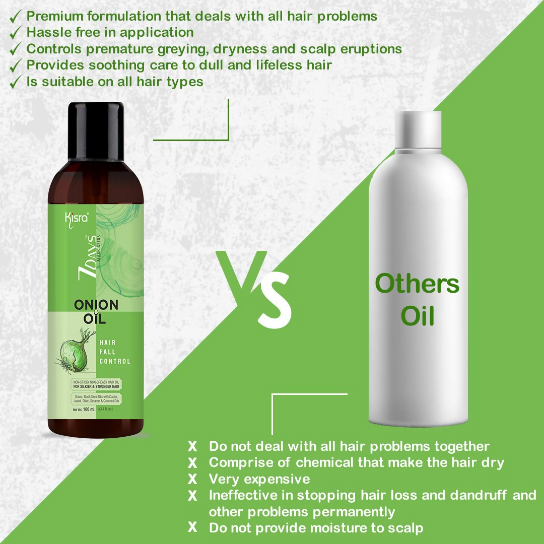 Kisra 7Days Black Seed Onion Hair Oil - Distacart